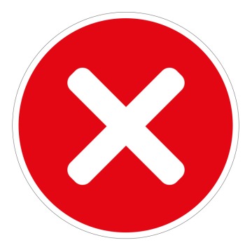 No Entry Cross Red Background Floor Stickers - Pack of 6