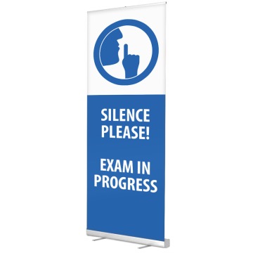 Silence Exam In Progress - Pull Up Banner Stand