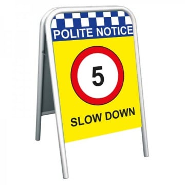 School Pavement Sign - Slow Down 5mph