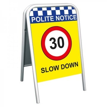 School Pavement Sign - Slow Down 30mph