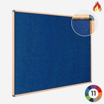 Flame Resistant Pinnable Wood Effect Frame Notice Board