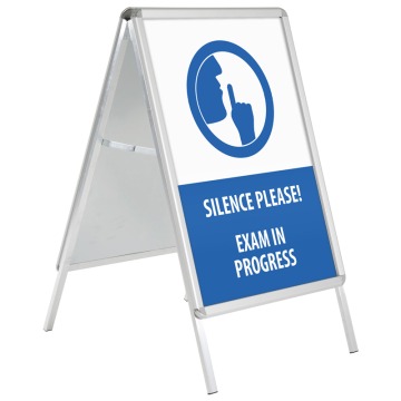 Silence Please Exams in Progress Silver A1 A Board
