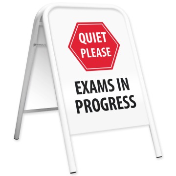 Exams in Progress Pavement Sign