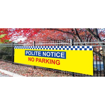 School Printed Banner - No Parking