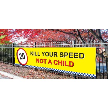 School 20 mph banner
