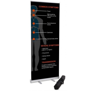 800mm Wide Banner Stand - Coronavirus Design 3