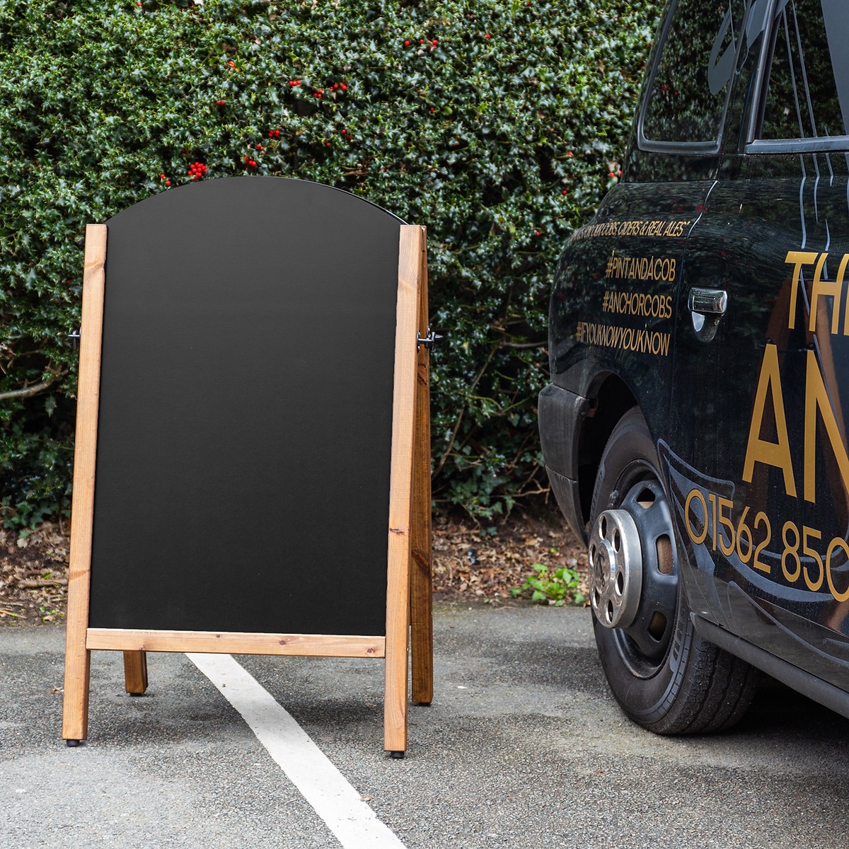 Premium Point of Purchase Chalkboard Sign - Reversible Panels