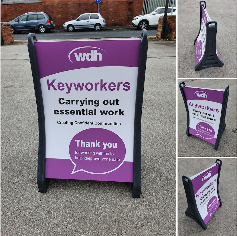 Outdoor Moulded A Frame Pavement Sign Holder