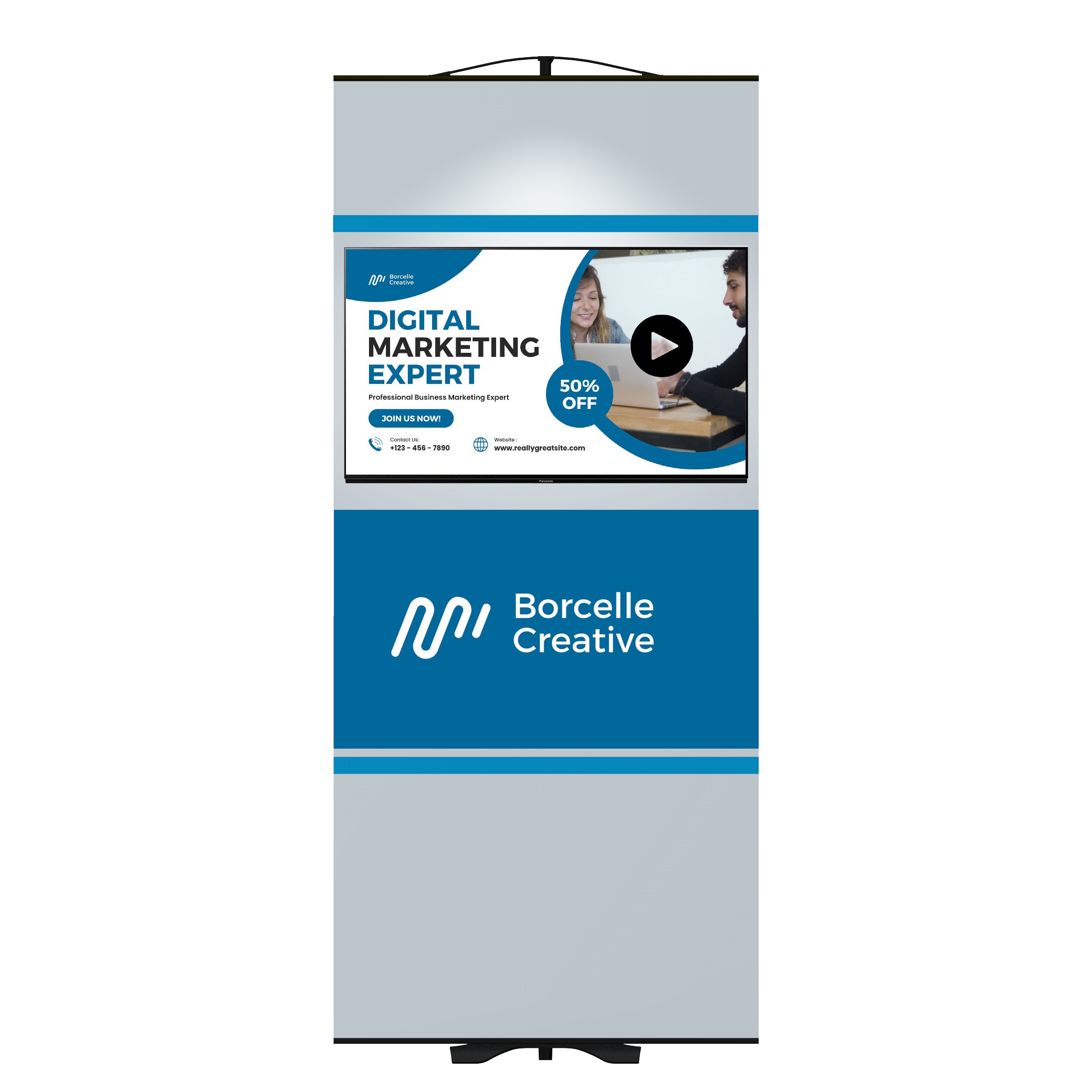 Twist Media Banner Stand