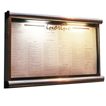 Battery powered illuminated menu case