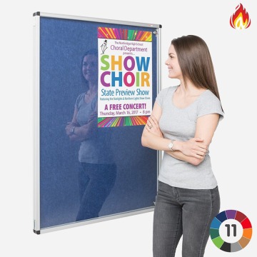 Lockable Flame Resistant Pinnable Notice Board