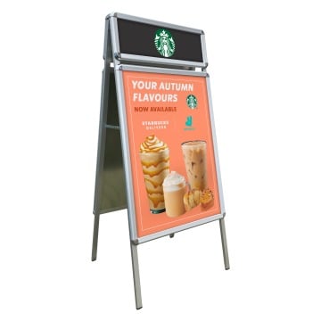 A1 A-Board Pavement Sign with Header