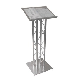 Quad Metal Truss Lectern | Aluminium/Black/White/Silver