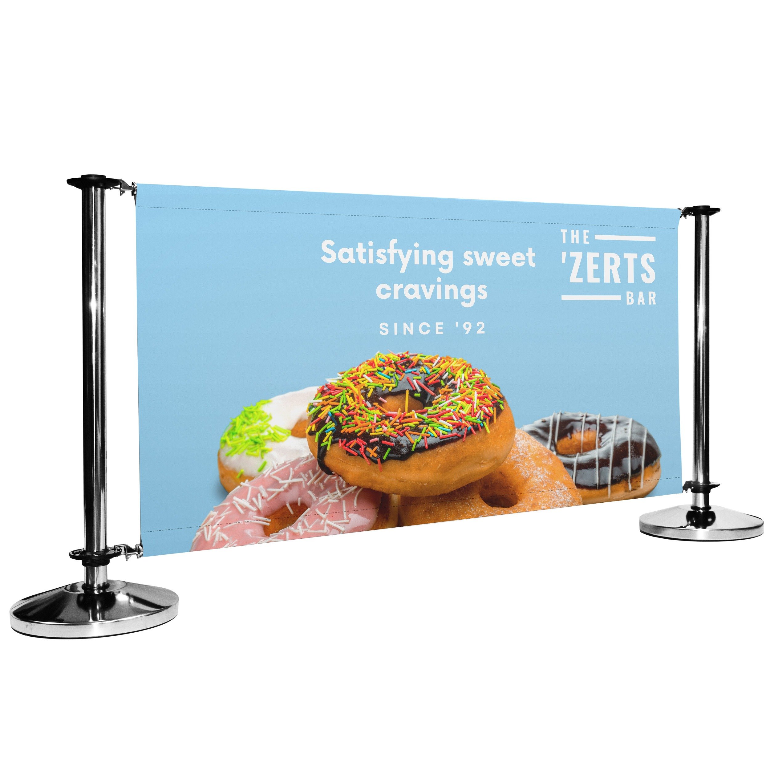 Pre-Designed Cafe Barrier Banner - Donuts