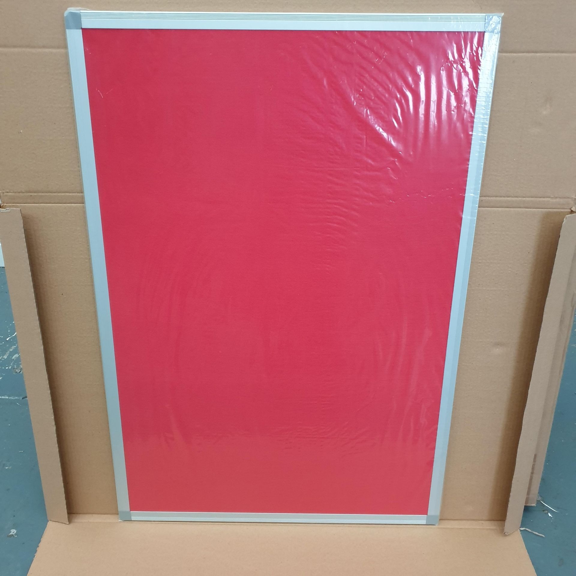 Clearance - Red Felt Notice Board - 600x900mm