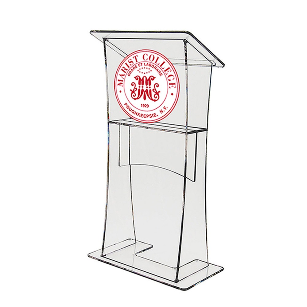 Large Clear Acrylic Lectern with Internal Shelf