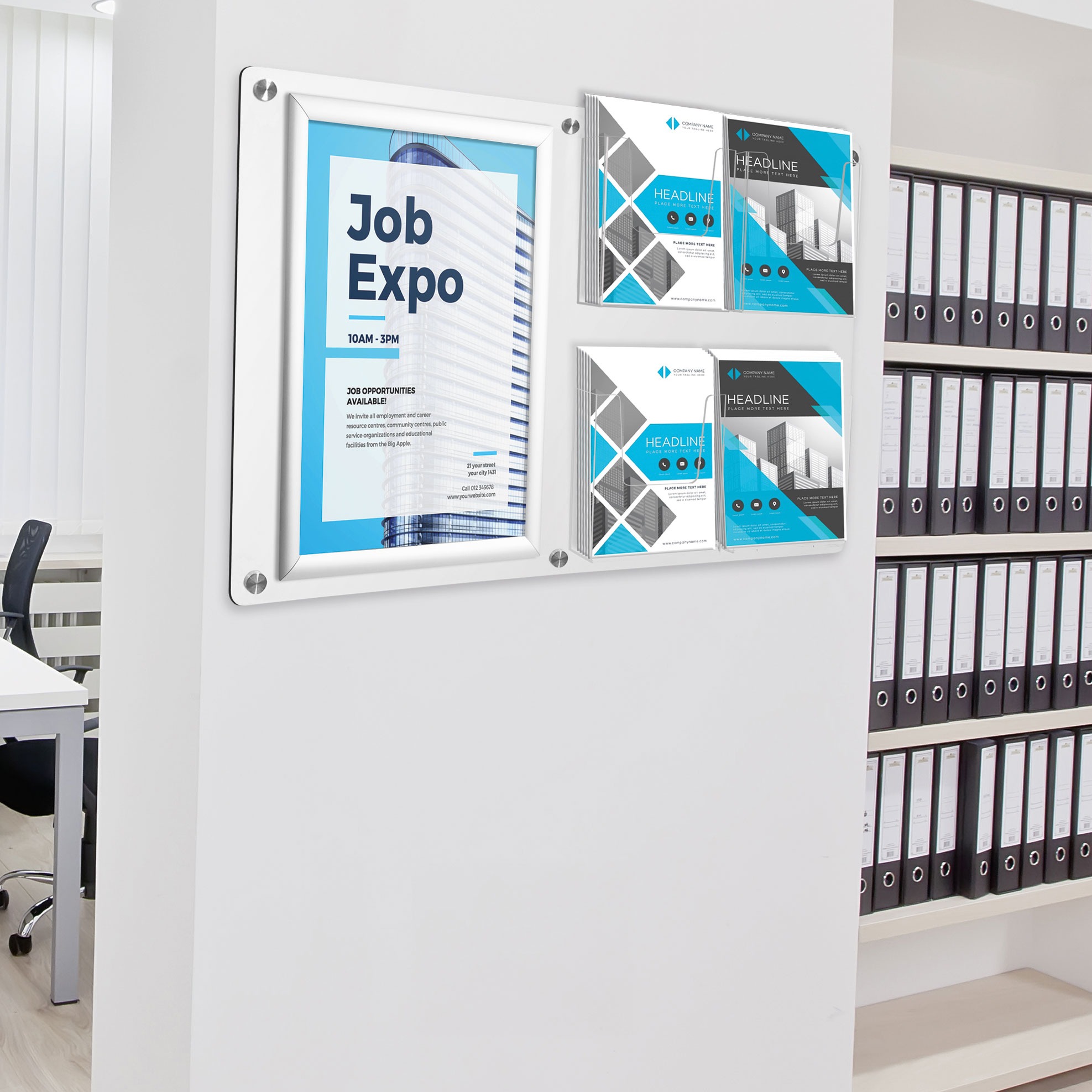 ACM Wall Mounted Poster and Brochure Display