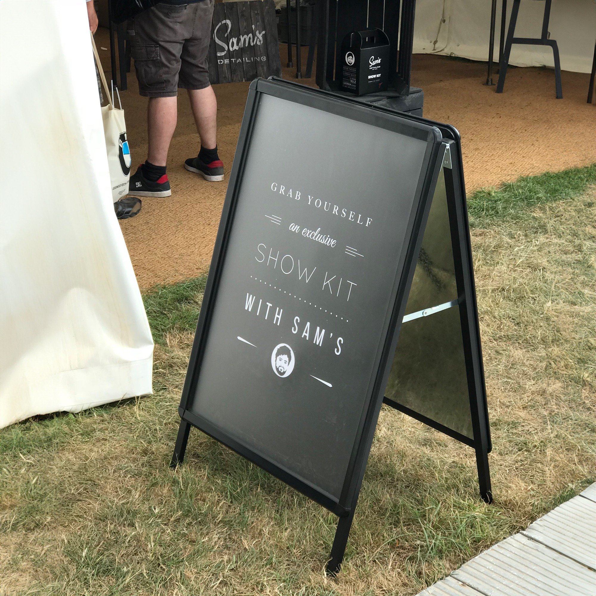 Black A-Board Pavement Sign