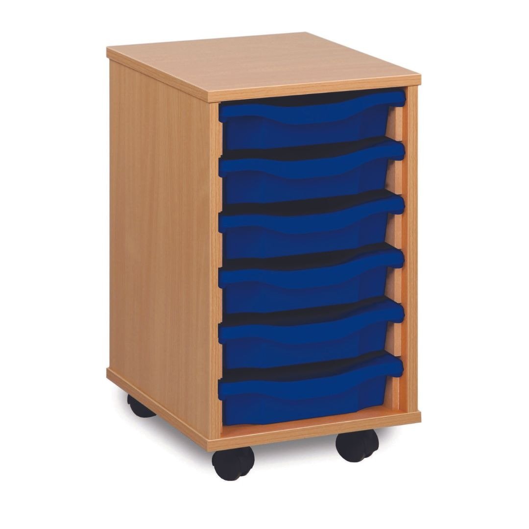 Shallow 6 Tray Classroom Storage