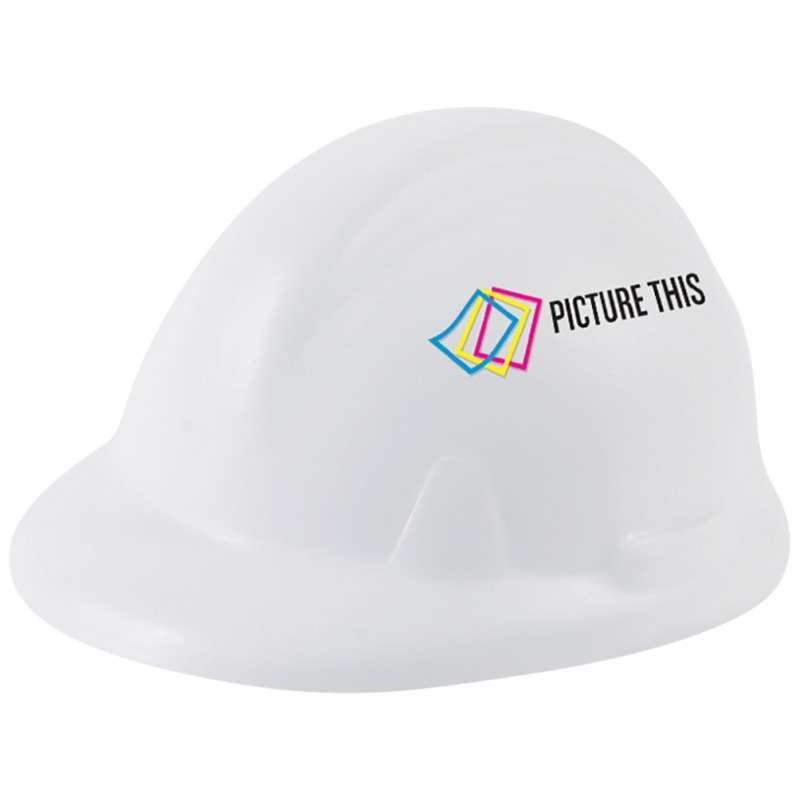 Hard Hat Shaped Branded Stress Toy