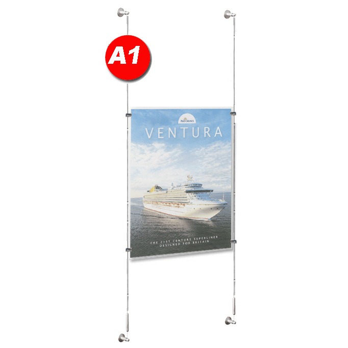 A1 Poster Holder Cable Display - Portrait