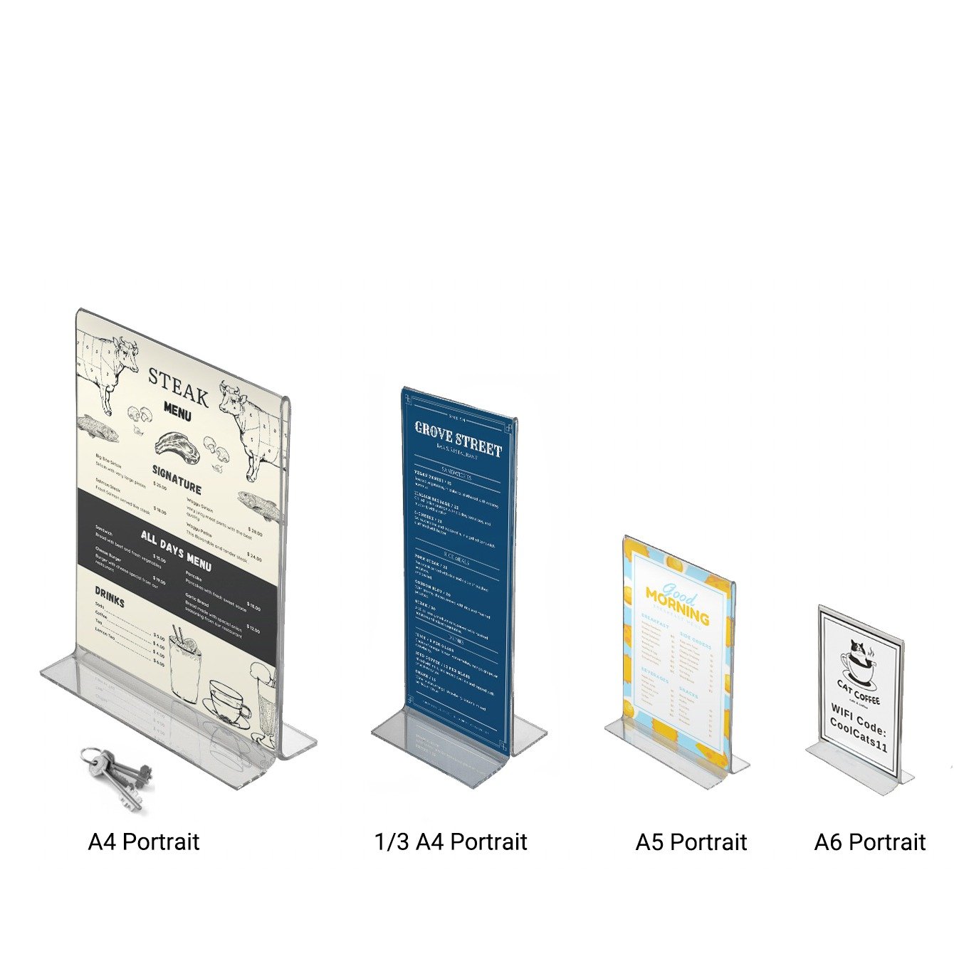 Countertop Clear Acrylic Poster Display | A6, A5, A4 & 1/3 A4 Sizes