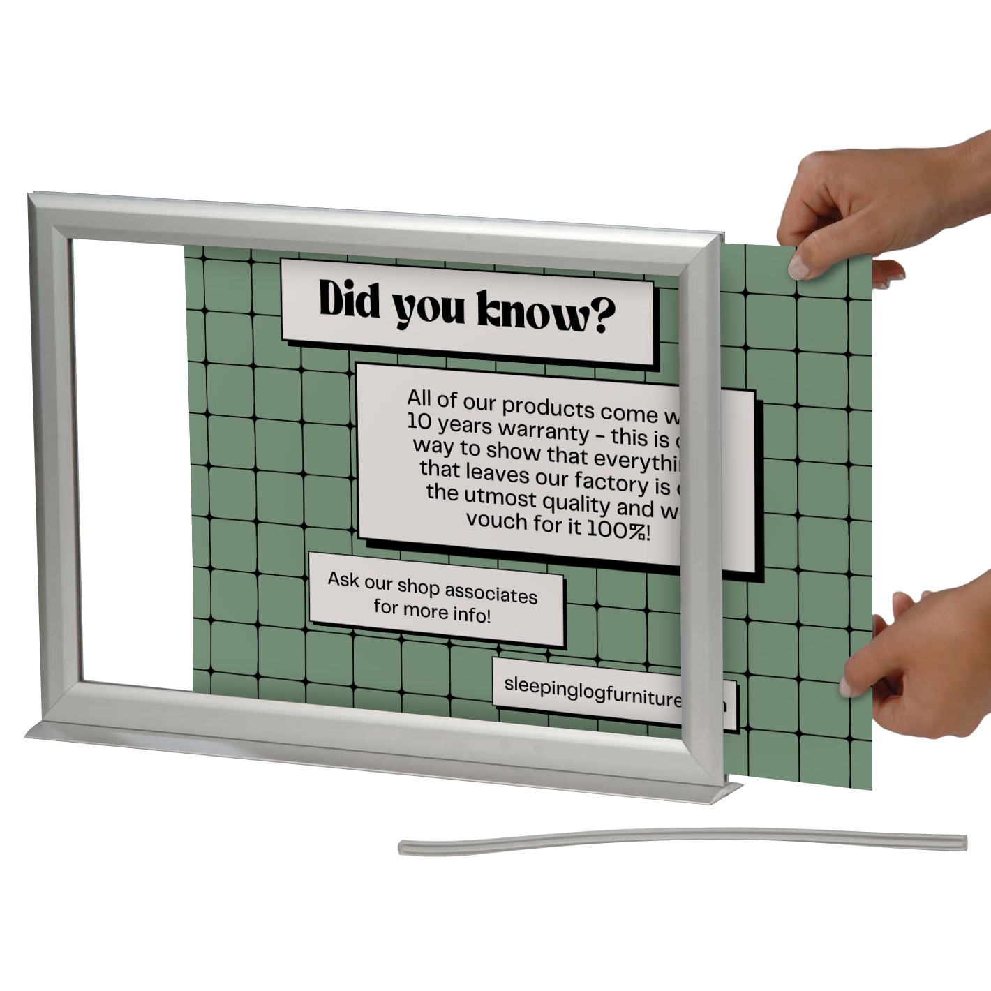 Counter Top Slide-In Poster Holder