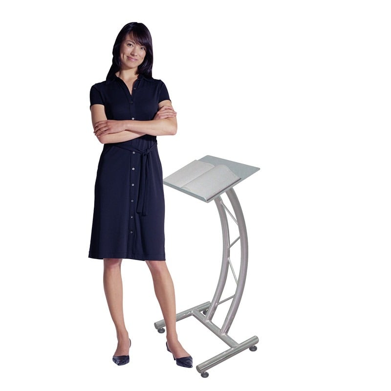 Curved Metal Truss Lectern