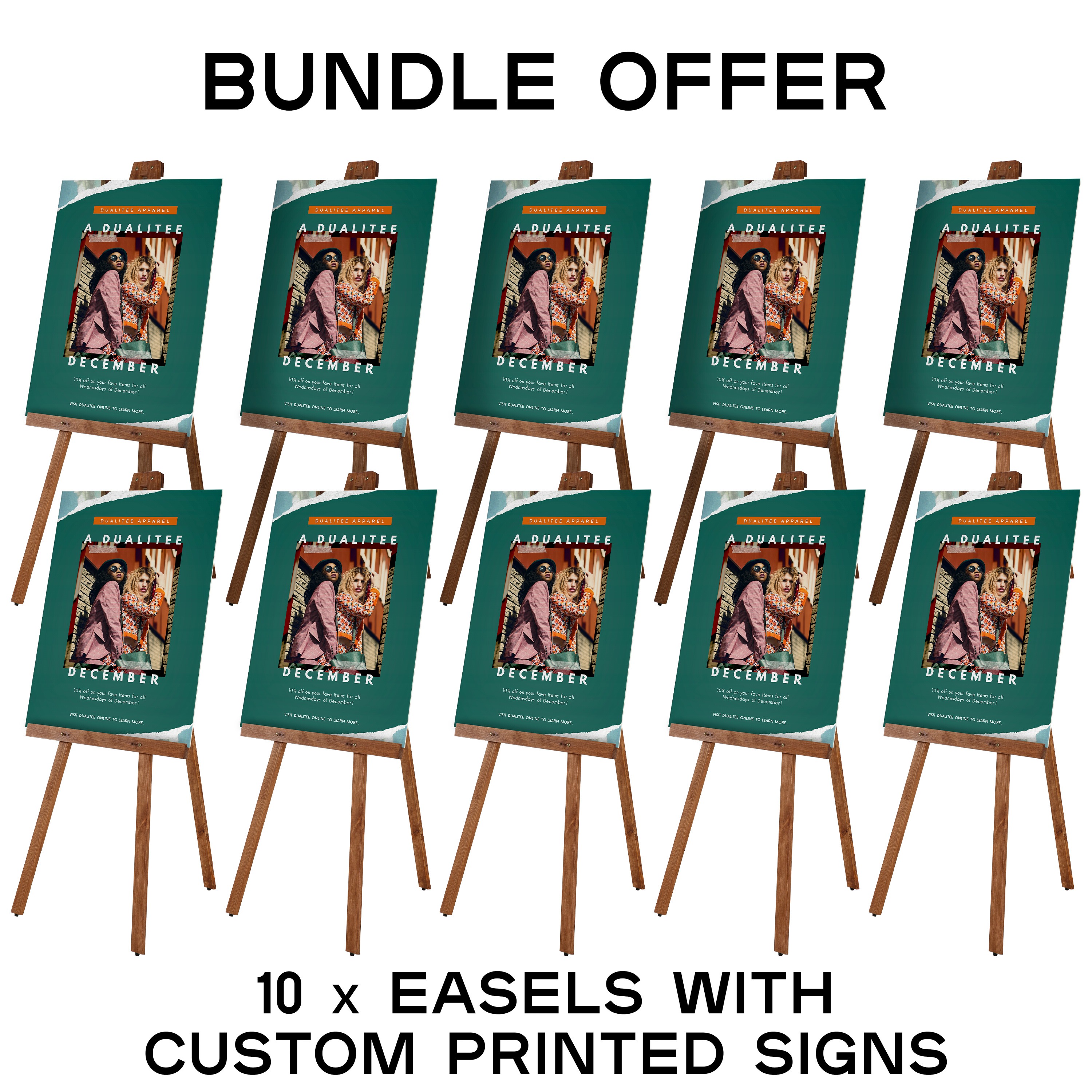 A1 Display Easel Printed Sign Bundle