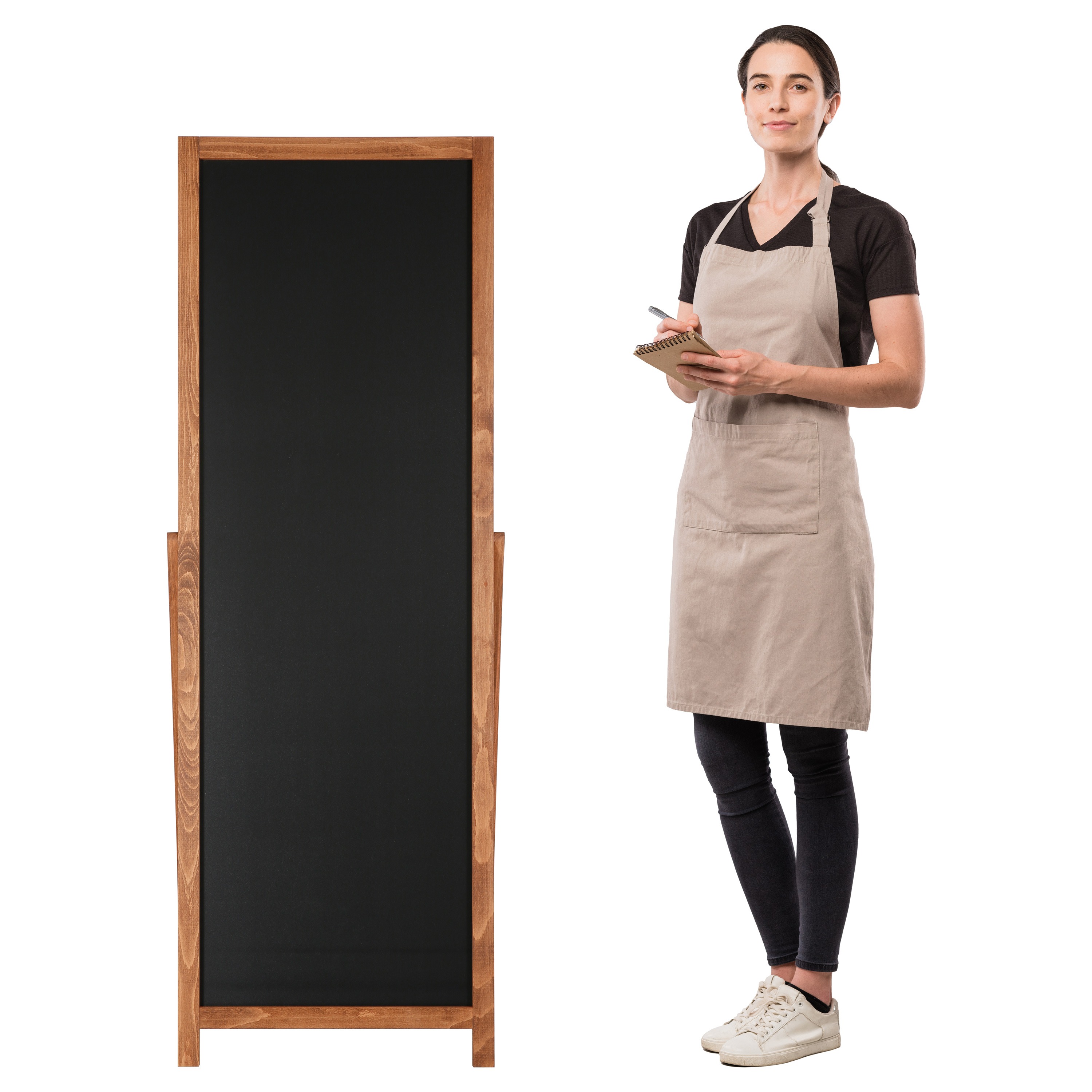 Double-sided Floor Standing Wooden Chalkboard