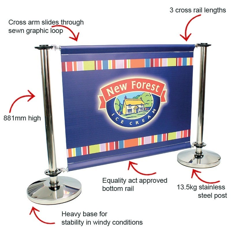 Standard Barrier Kit - 12 Banners / 13 Posts