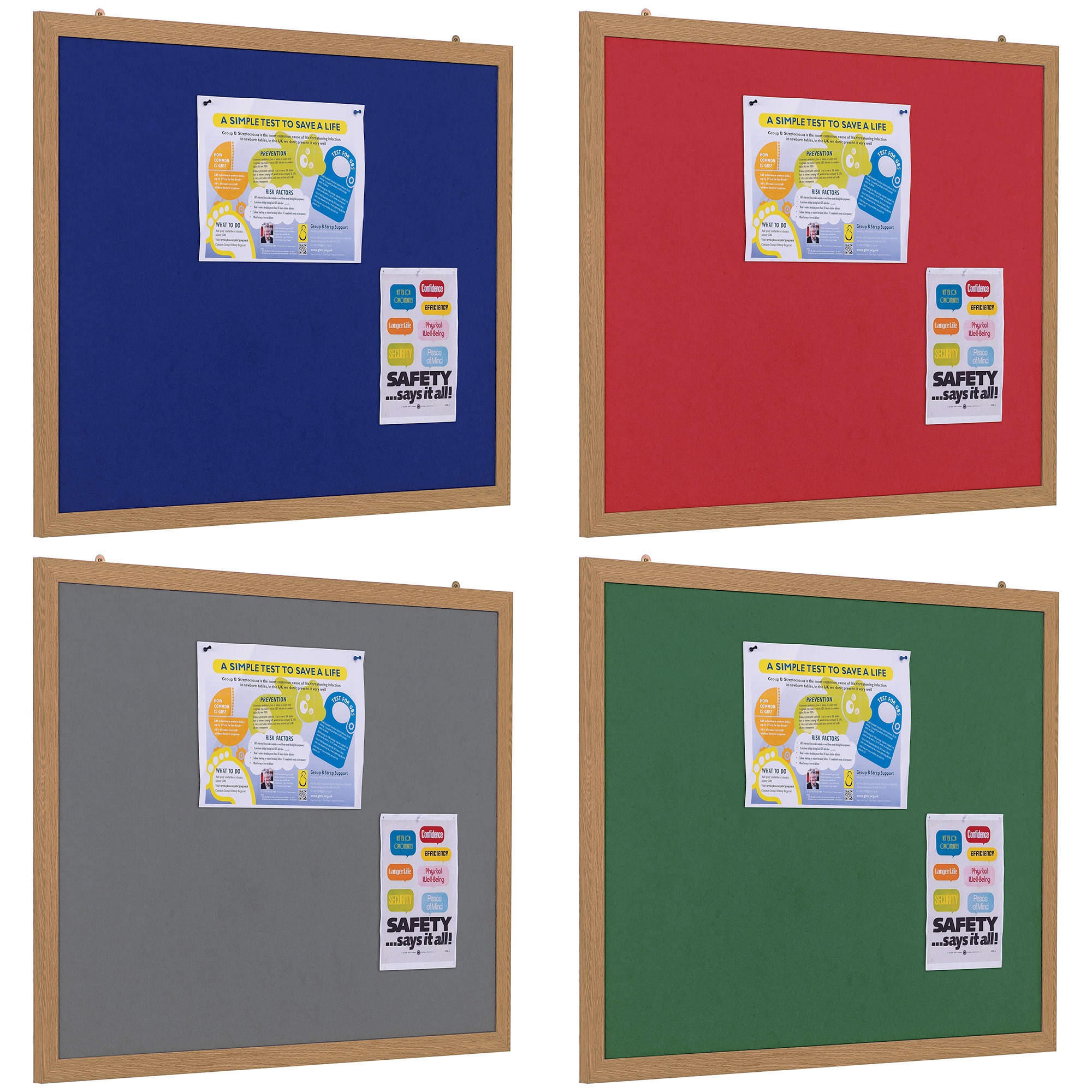 Eco Friendly Wood Effect Framed Noticeboard