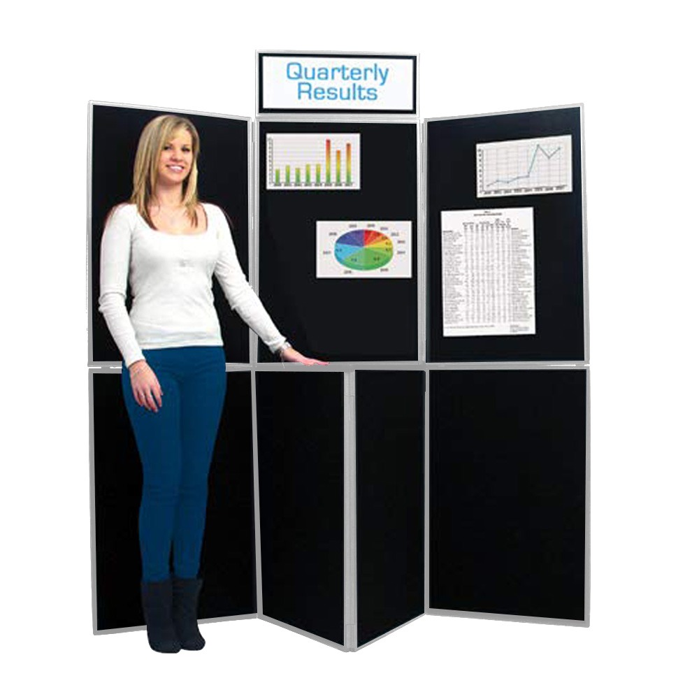 7 Panel Folding Display Board - Plastic Frame