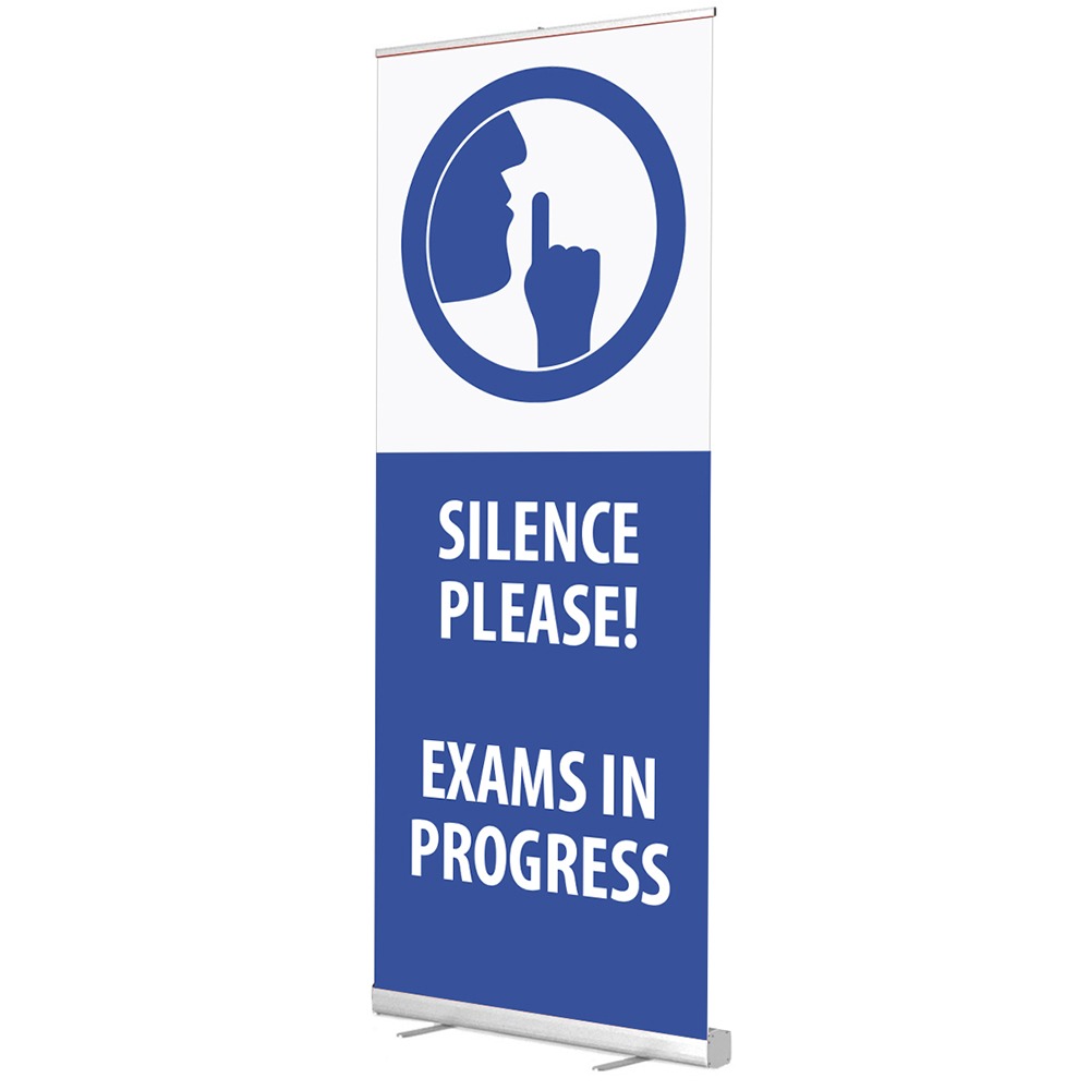 Silence Exams In Progress - Pull Up Banner Stand