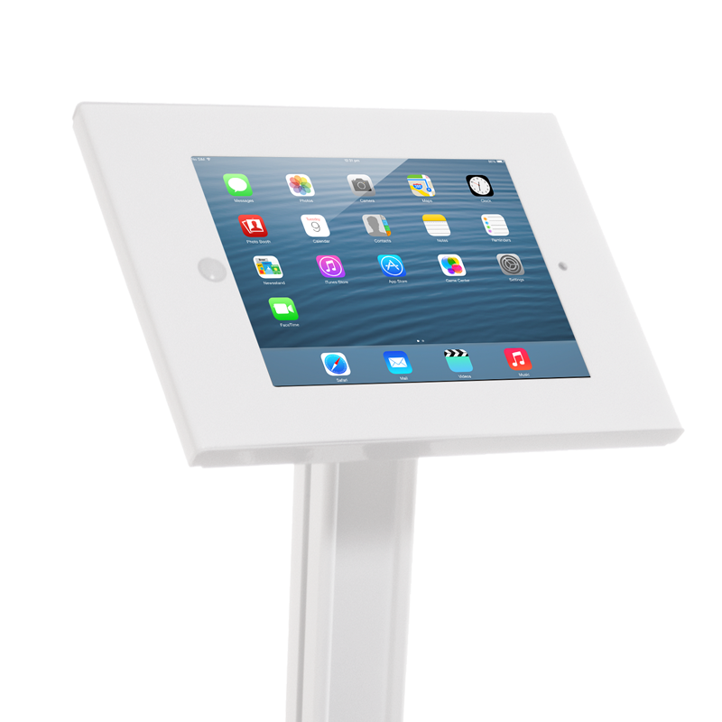 Floor Standing iPad Holder Stand with Literature Dispenser