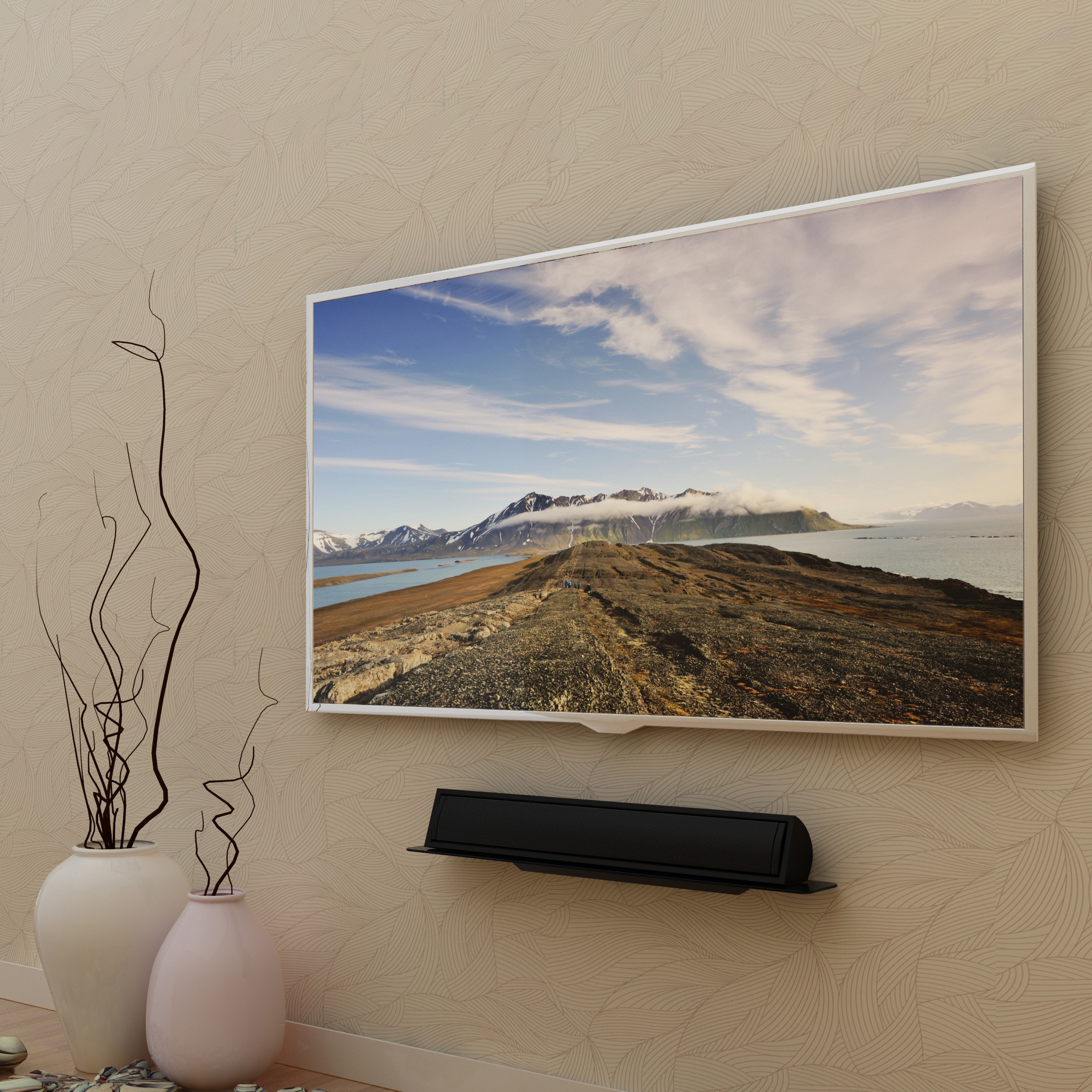 Low-Profile Landscape Wall Mount (Max. VESA 600x900)