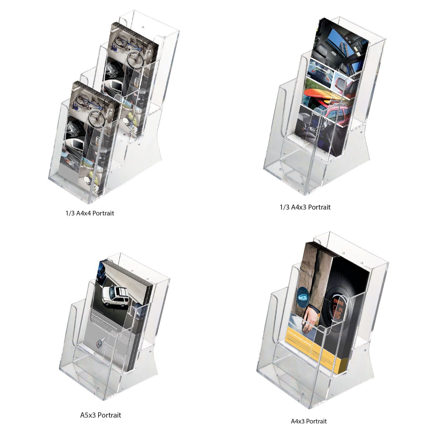 Stacked Perspex Brochure Holders