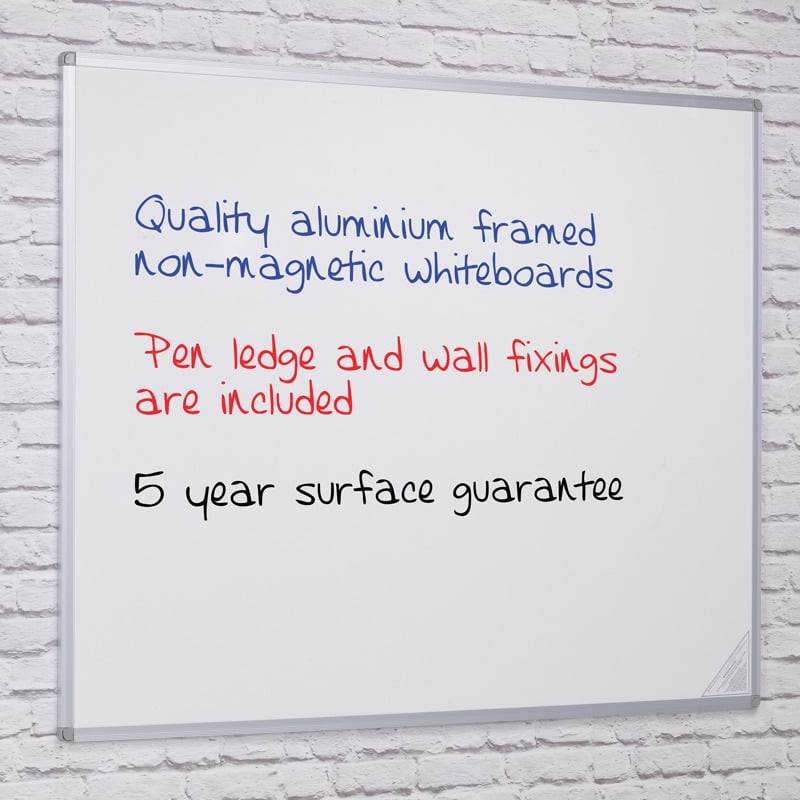 Budget Dry Wipe Board - Anodised Aluminium Frame