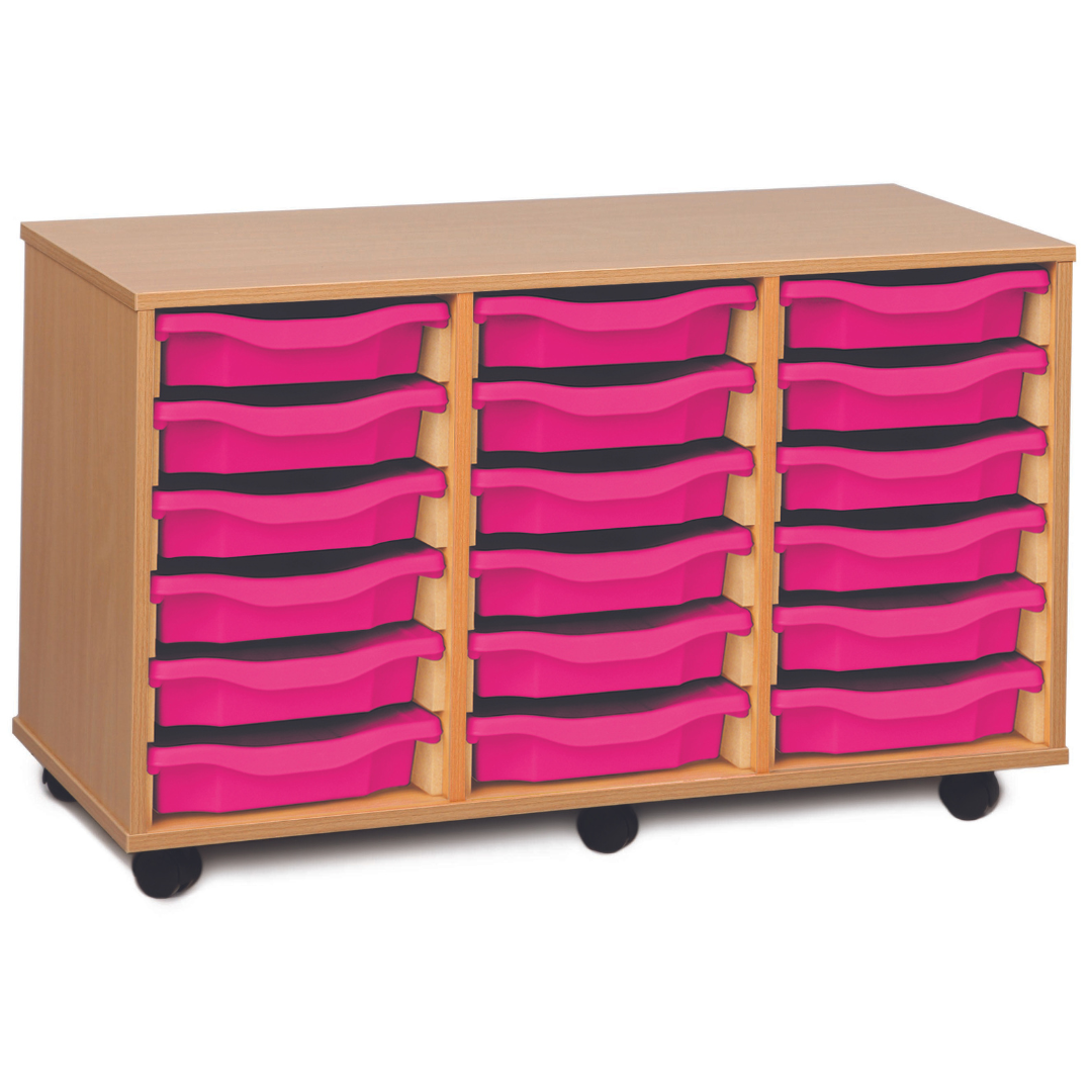 Shallow 18 Tray Classroom Storage