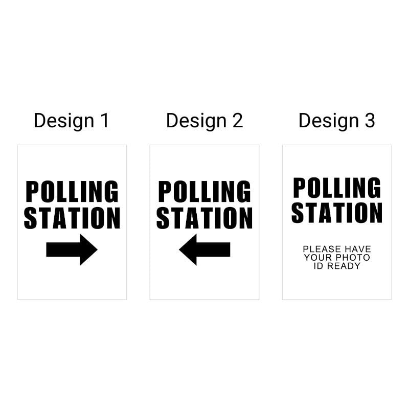 Pre-designed Outdoor Posters - Polling Station - Pack of 4