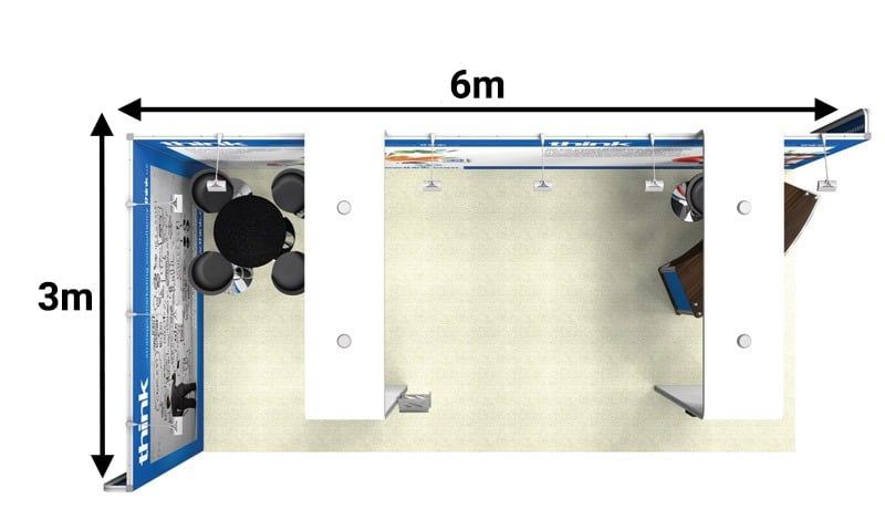 6m x 3m Modern Exhibition Stand