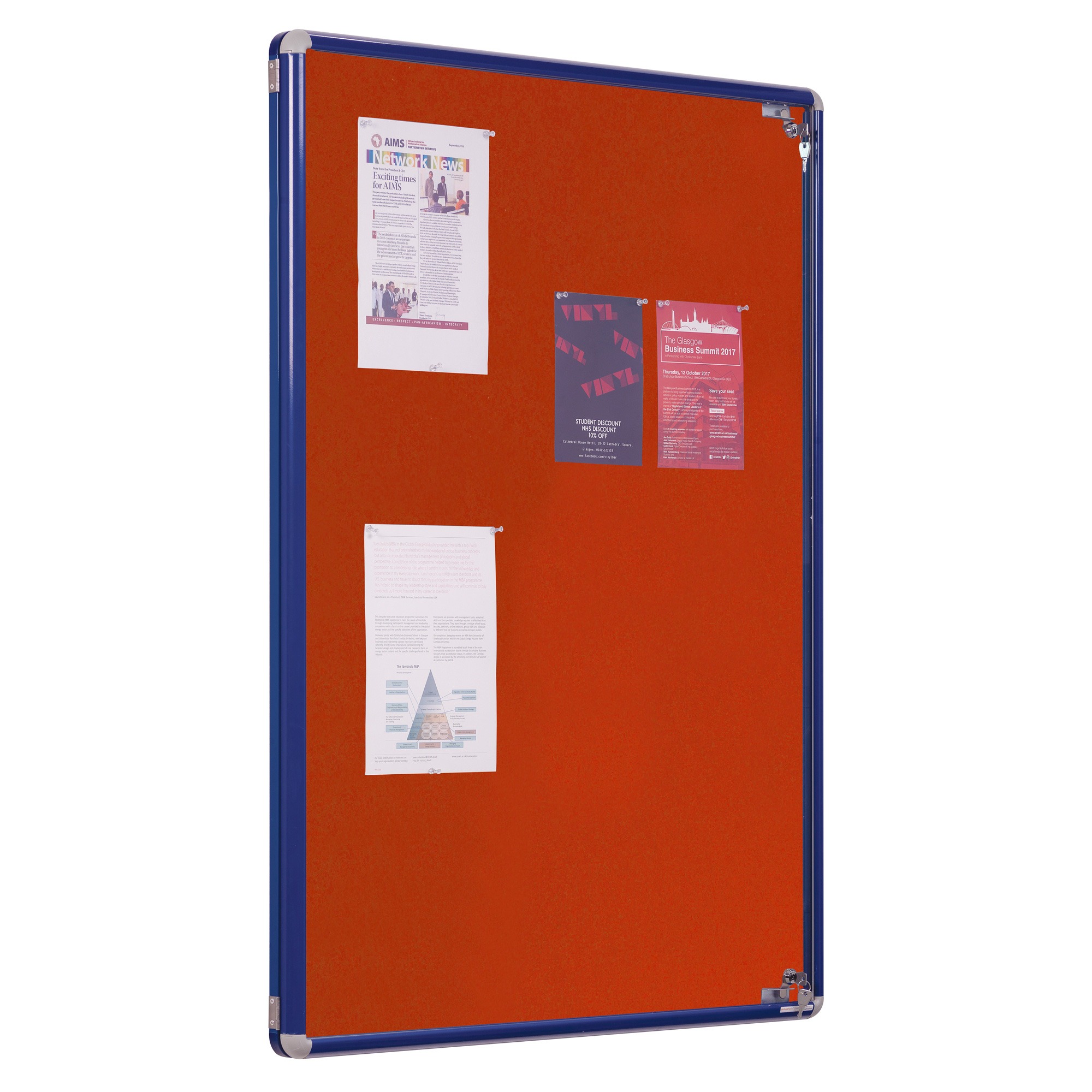 Colour Co-ordinated Tamperproof Aluminium Frame Notice Board