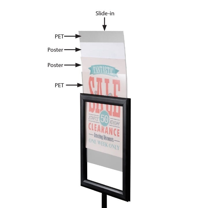 Pre-designed A4 Telescopic Poster Frame - Polling Station