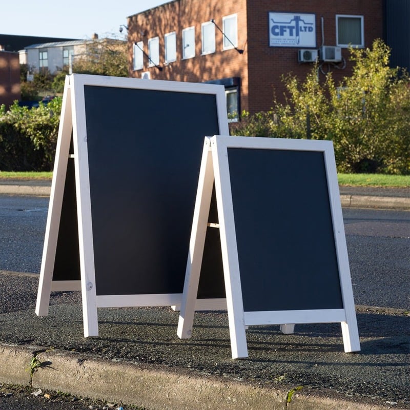 White Washed A Frame Pavement Sign