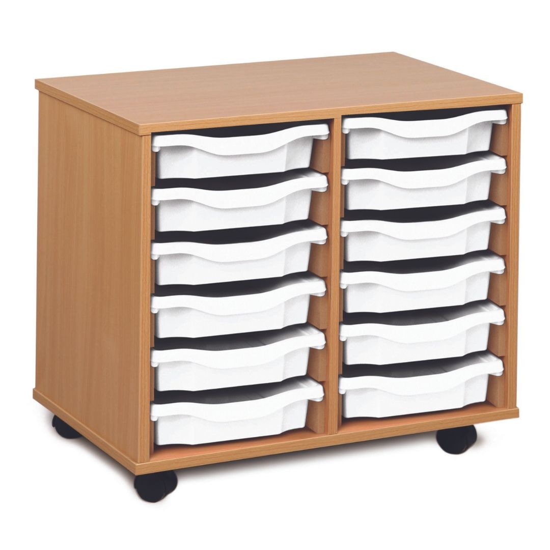 12 Shallow Tray Classroom Storage 