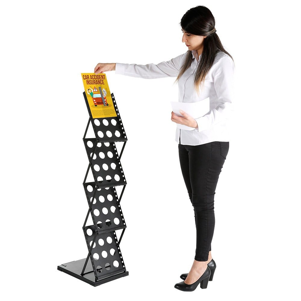 Budget Z-Up Folding Literature Rack