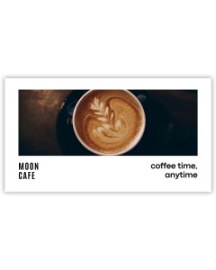 Pre-Designed Cafe Barrier Banner - Coffee time, anytime