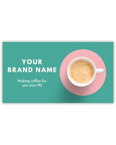 Pre-Designed Cafe Barrier Banner - Pastel Coffee