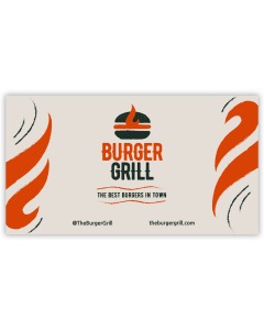 Pre-Designed Cafe Barrier Banner - Burger Grill