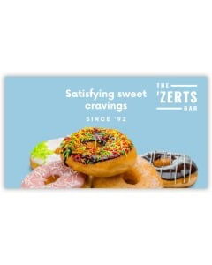 Pre-Designed Cafe Barrier Banner - The 'Zerts Bar